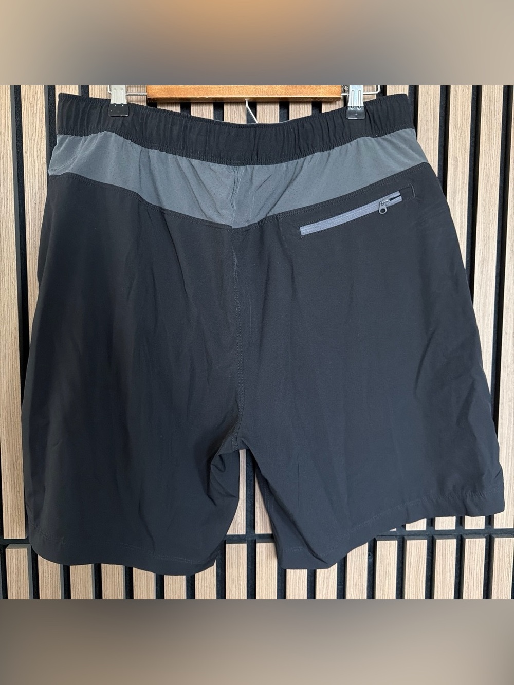 Speedo Black and Gray Athletic Swim Shorts